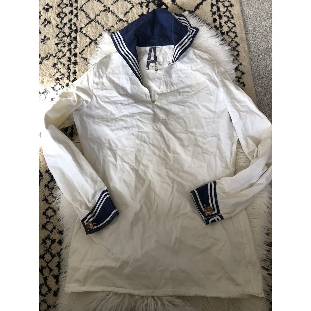 R.&A. Becker Uniform Shirt. Military Navy. Large? See Pics. Vintage. UU